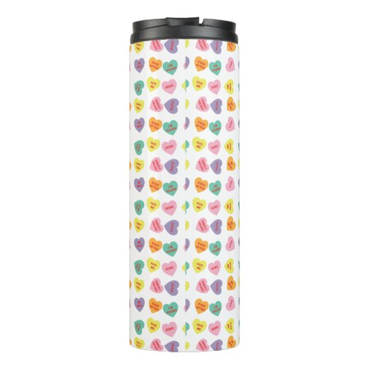 Konversation Candy Hearts Tumbler Thermosbecher (Rückseite)