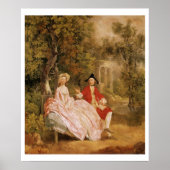 Konversation in einem Park, Portrait des Künstlers Poster (Vorne)