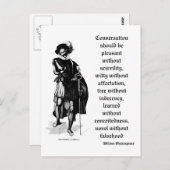 "Konversation sollte angenehm sein" Postkarte (Vorne/Hinten)