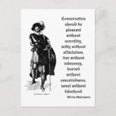 "Konversation sollte angenehm sein" Postkarte (Vorderseite)