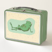 Konversationsfrosch Metall Brotdose (Vorderseite)