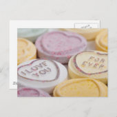 Konversationsherzen Süßigkeiten, die ich dir für i Postkarte (Vorne/Hinten)