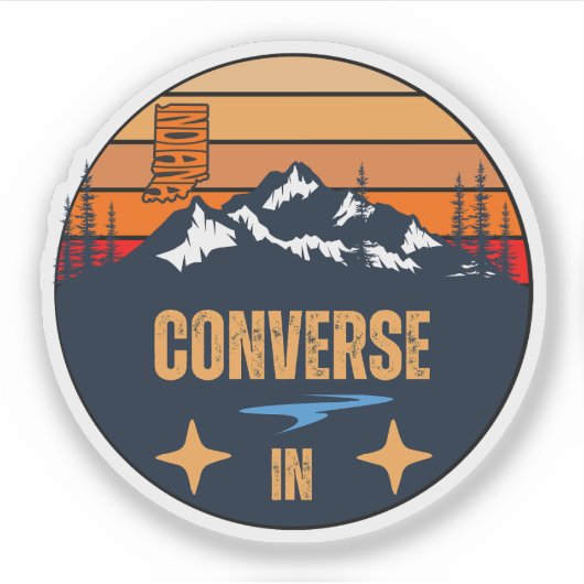 Konverse, Indiana Aufkleber (Vorderseite)