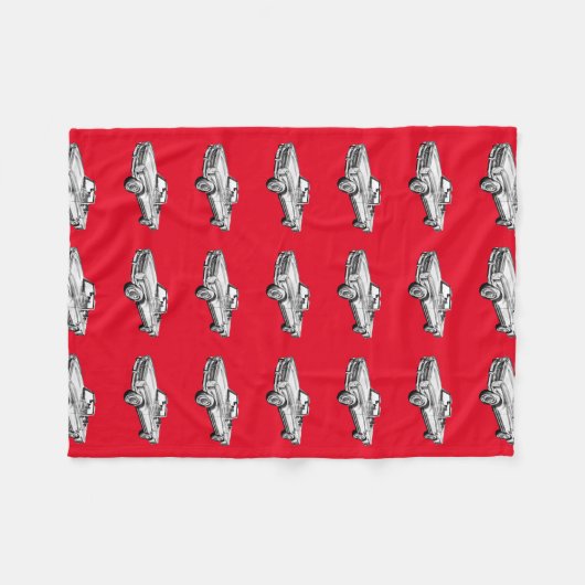 Konvertierbare Auto-Illustration MERCEDES-BENZ 280 Fleecedecke (Vorderseite (Horizontal))