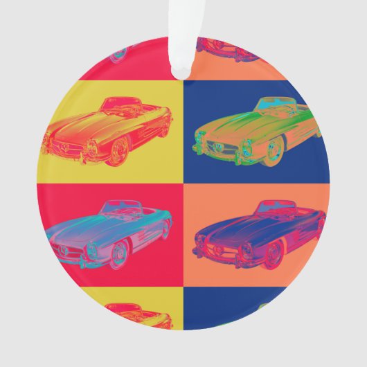 Konvertierbare Pop-Kunst MERCEDES-BENZ 300 SL Ornament (Vorderseite)