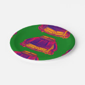 Konvertierbare Pop-Kunst MERCEDES-BENZ 300 SL Pappteller (Schrägansicht)