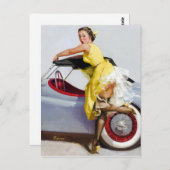 Konvertierbares Button nach oben Postkarte (Vorne/Hinten)