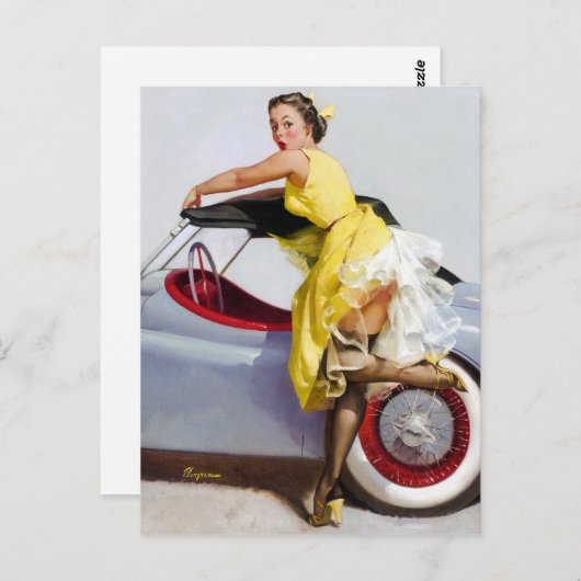 Konvertierbares Button nach oben Postkarte (Vorne/Hinten)