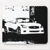 Konvertierbares weißes Anschlaglogo der Bürste G37 Mousepad (Vorne)