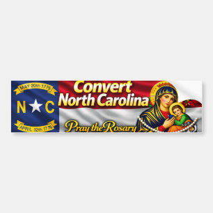 Konvertiere North Carolina Aufkleber für Stoßstang Autoaufkleber