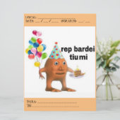 Konvite Einladung (Stehend Vorderseite)