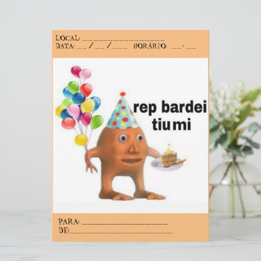 Konvite Einladung (Stehend Vorderseite)