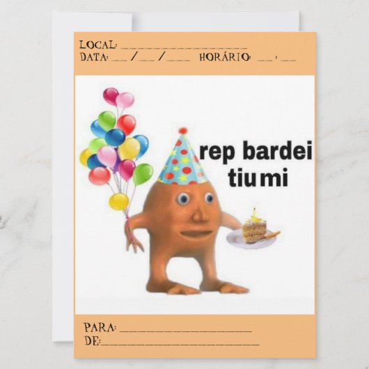 Konvite Einladung (Vorderseite)