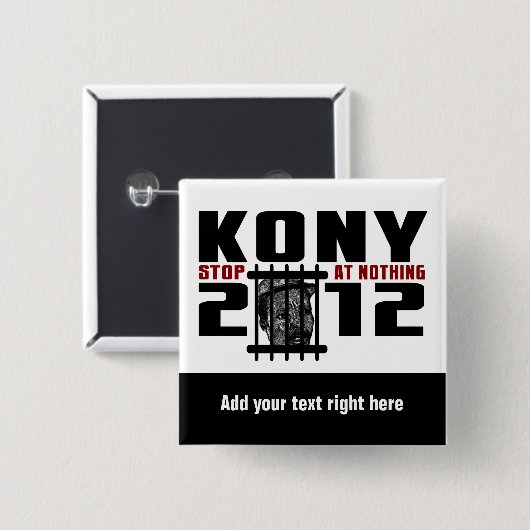 KONY 2012 Button (Vorne & Hinten)