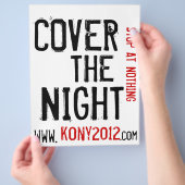 Kony 2012 Flyer decken die Nacht ab (Hand)