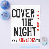 Kony 2012 Flyer decken die Nacht ab (Einzeln)