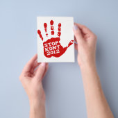 Kony 2012 Handprint Stopp Joseph Kony Flyer (Gruppe)