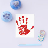 Kony 2012 Handprint Stopp Joseph Kony Flyer (Einzeln)