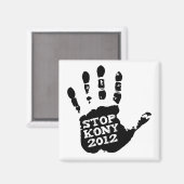 Kony 2012 Handprint Stopp Joseph Kony Magnet (Vorderseite/Rückseite)