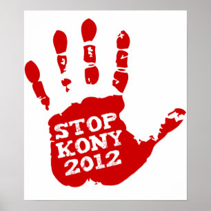 Kony 2012 Handprint Stopp Joseph Kony Poster