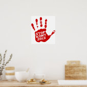 Kony 2012 Handprint Stopp Joseph Kony Poster (Küche)