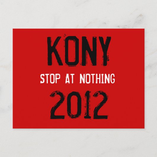 Kony 2012 Postkarte (Vorderseite)