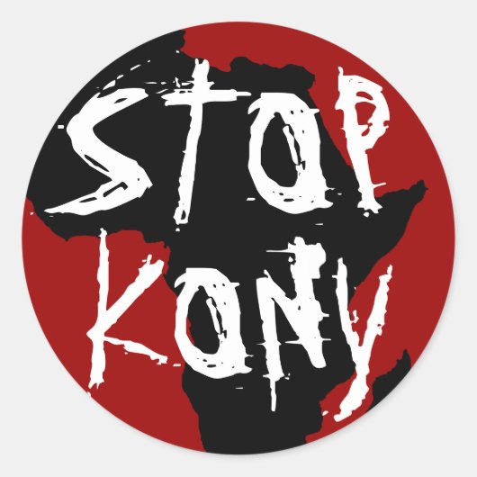 Kony 2012 runder aufkleber (Vorderseite)