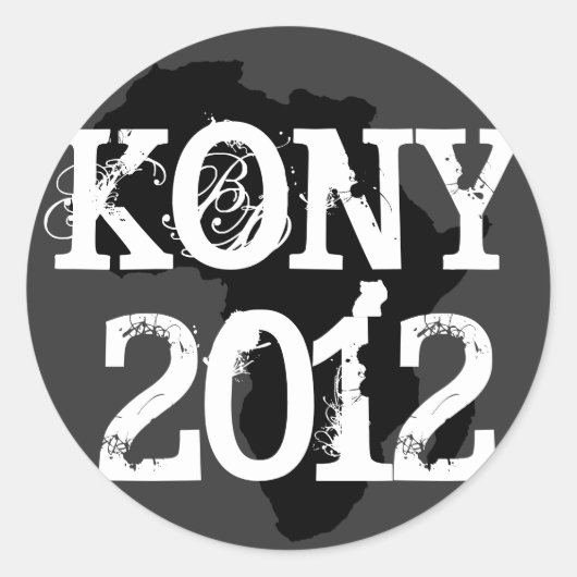 Kony 2012 runder aufkleber (Vorderseite)