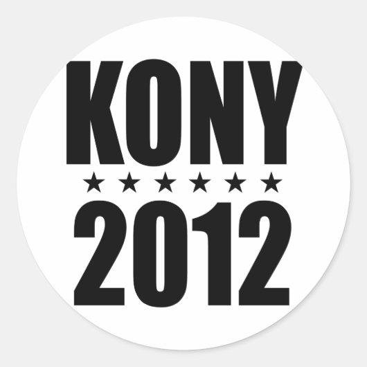 Kony 2012 runder aufkleber (Vorderseite)