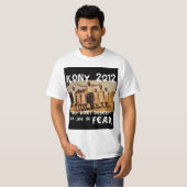 KONY 2012 - Stoppen Sie das Furcht-Schwarze T-Shirt (Vorne ganz)