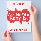 Kony 2012 Vollfarbige Flyer (Hand)