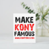 Kony Famous - Kony 2012 Postkarte (Stehend Vorderseite)