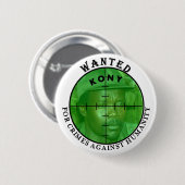 Kony wollte: Für Verbrechen-Knopf Button (Vorne & Hinten)