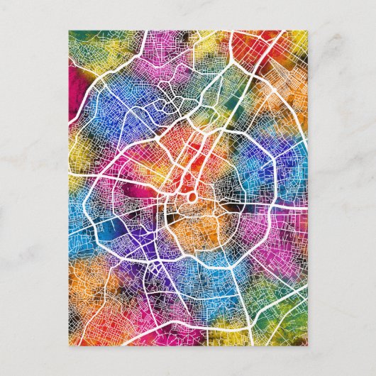 Konya Türkiye City Map Postkarte (Vorderseite)
