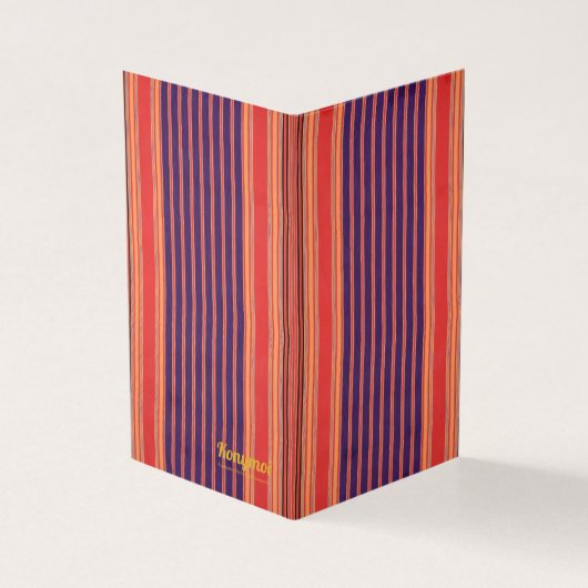 Konymoi farbenfrohe Streifen Faltkarte (Vorderseite)