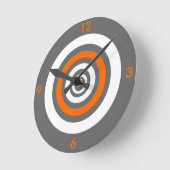 Konzentrat - orange runde wanduhr (Winkel)