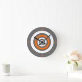 Konzentrat - orange runde wanduhr (Zuhause)