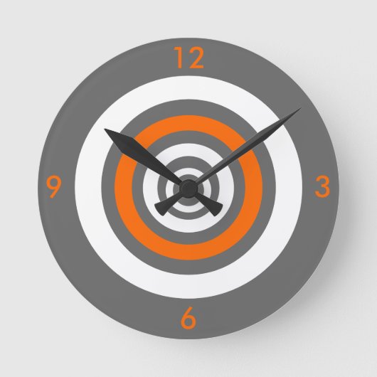Konzentrat - orange runde wanduhr (Vorderseite)