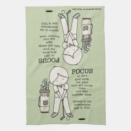 Konzentration auf das Gute Geschirrtuch (Vertikal)