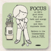 Konzentration auf das Gute Getränkeuntersetzer (Vorderseite)