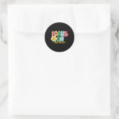 Konzentration auf den Aufkleber (Tasche)