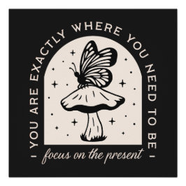 Konzentration auf die gegenwärtigen Achtsamkeitszi Poster