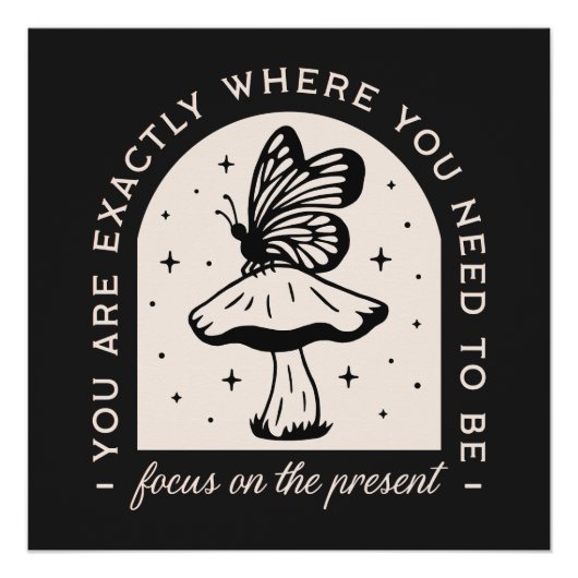 Konzentration auf die gegenwärtigen Achtsamkeitszi Poster (Vorderseite)