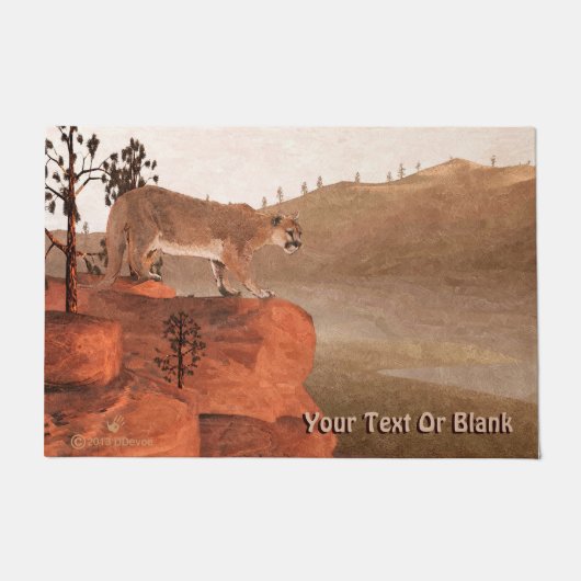 Konzentration - Cougar Fußmatte (Vorderseite)