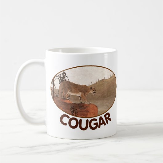 Konzentration - Cougar Kaffeetasse (Links)