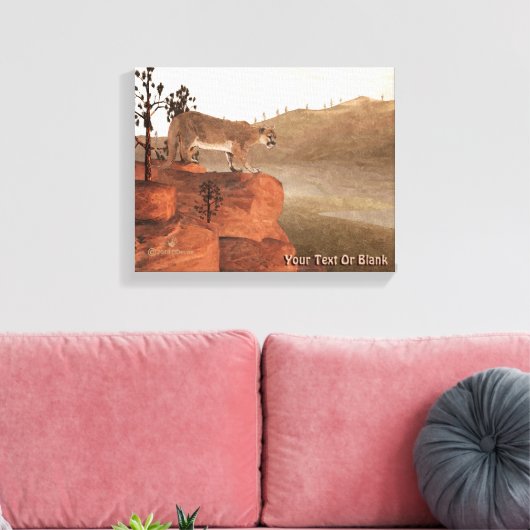 Konzentration - Cougar Leinwanddruck (Insitu (Wohnzimmer))