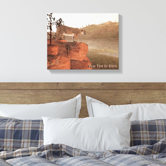 Konzentration - Cougar Leinwanddruck (Insitu (Schlafzimmer))