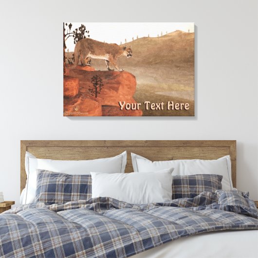 Konzentration - Cougar Leinwanddruck (Insitu (Schlafzimmer))