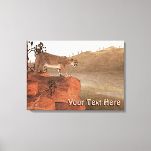 Konzentration - Cougar Leinwanddruck