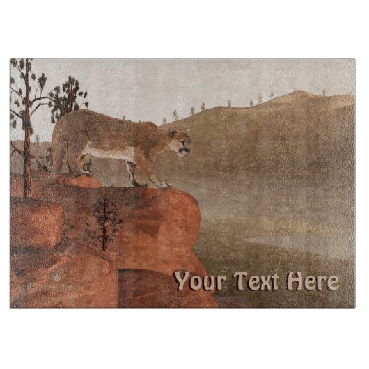 Konzentration - Cougar Schneidebrett (Vorderseite)